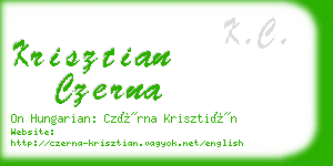 krisztian czerna business card